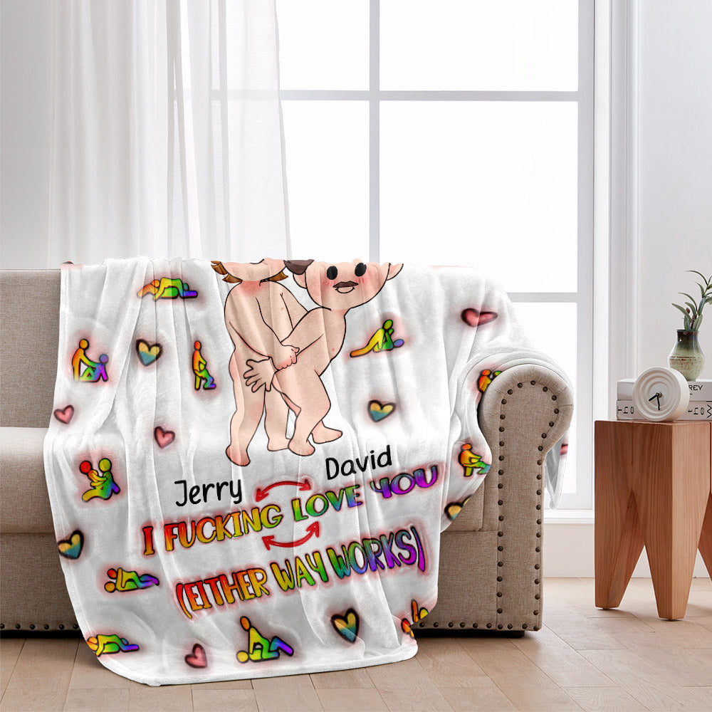 I Love You - Personalized LGBT Support Blanket