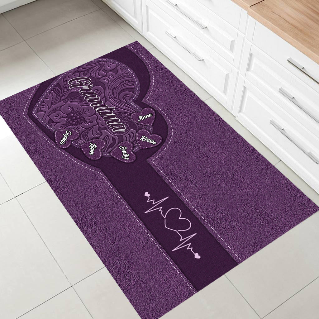 Grandma's Hearts - Personalized Grandma Doormat