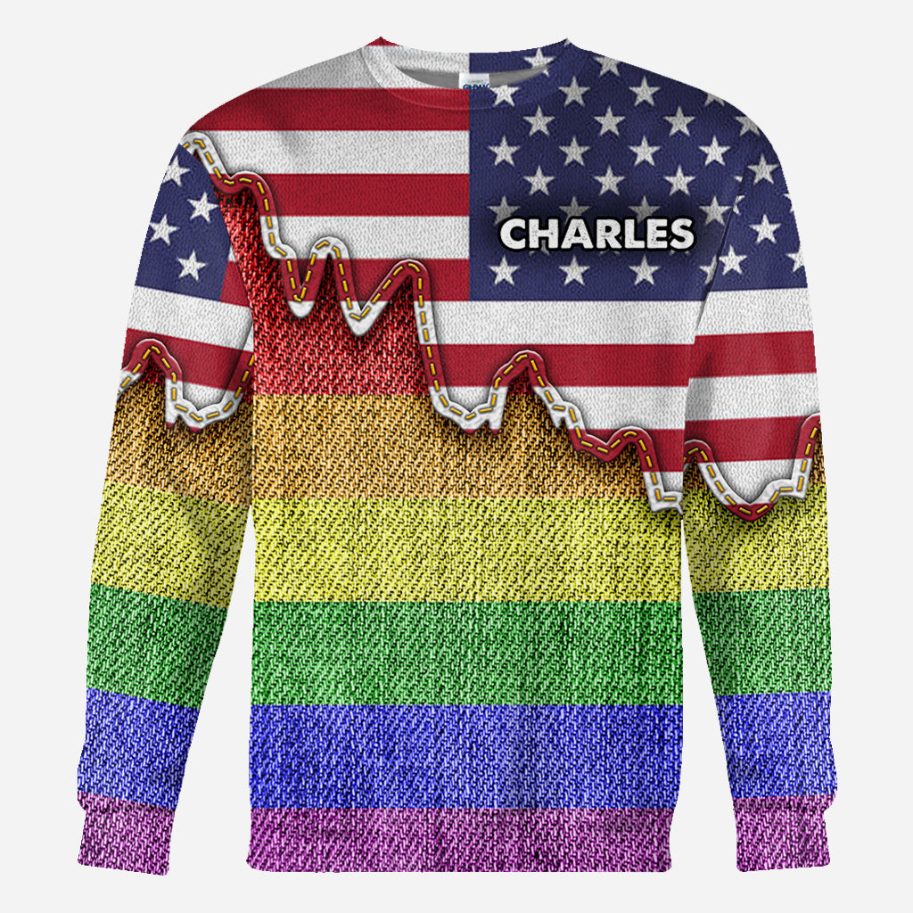 I am brave I am bruised True Colors - Personalized LGBT Support All Over Shirt