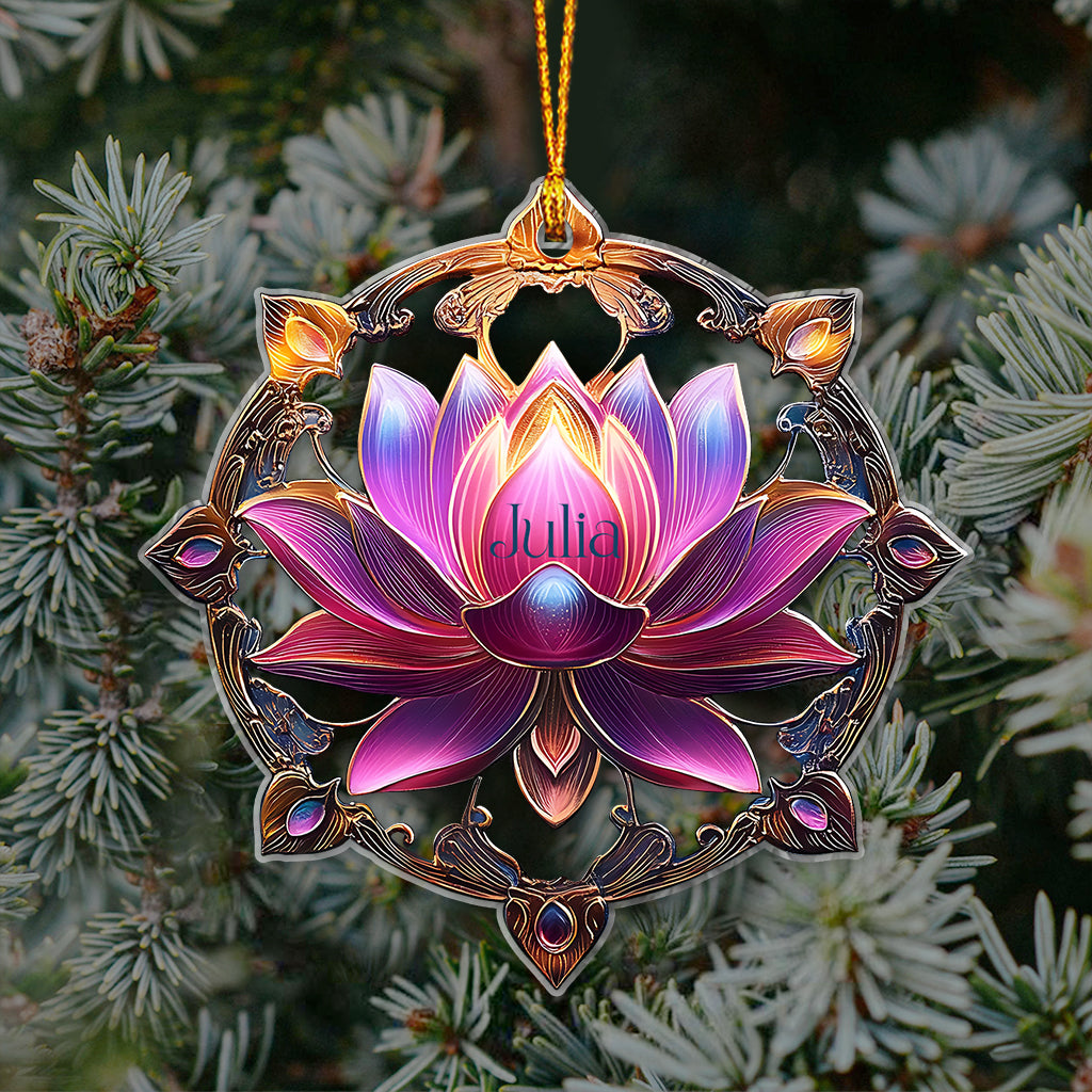 Beautiful Lotus - Personalized Yoga Ornament
