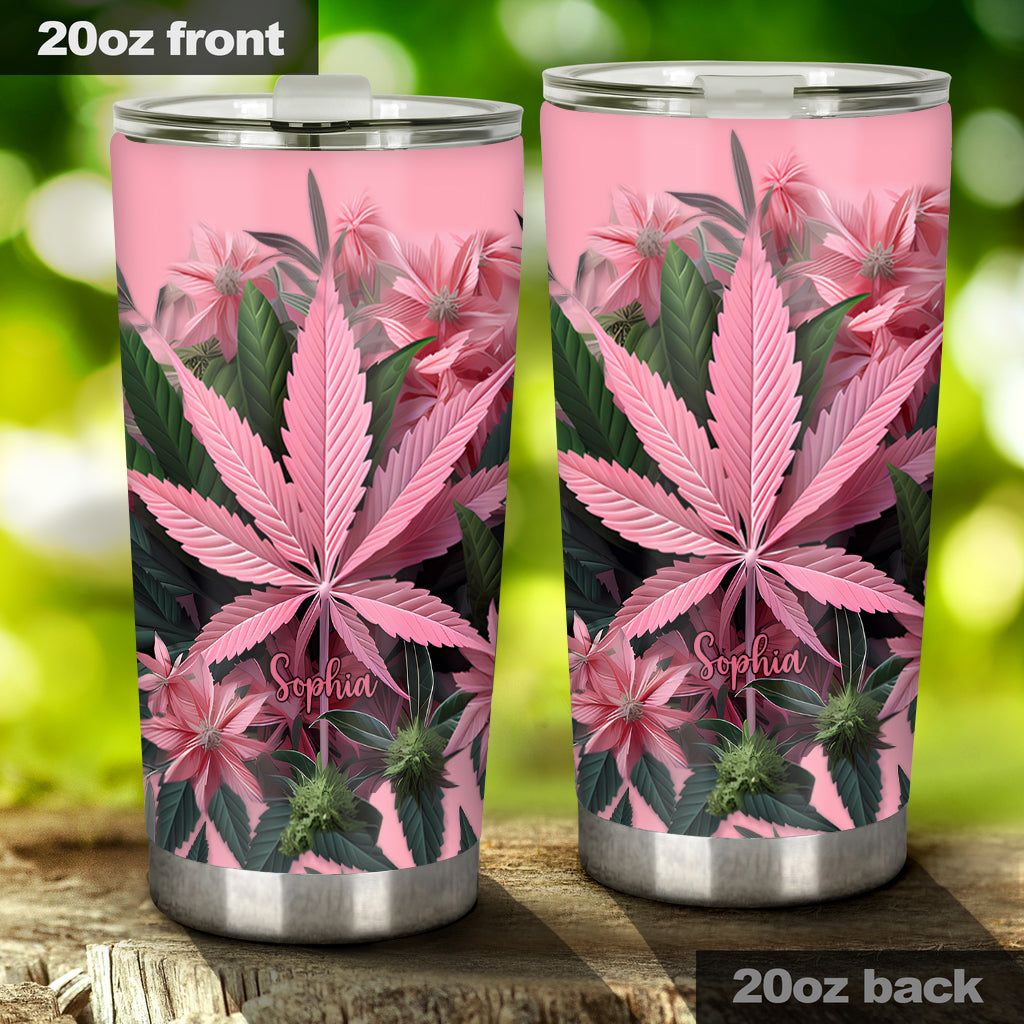 Pink Stoner Chick - Personalized Weed Tumbler