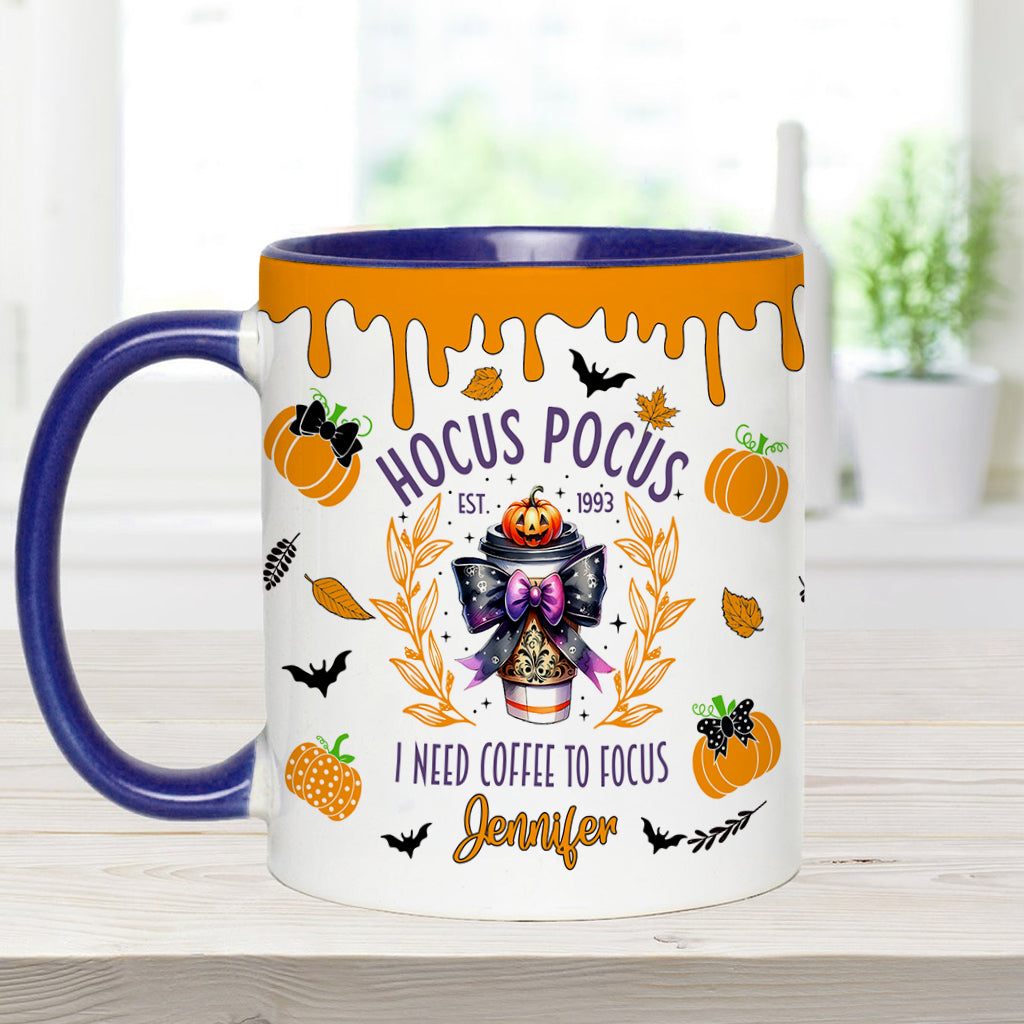 I Need Coffee - Personalized Witch Accent Mug