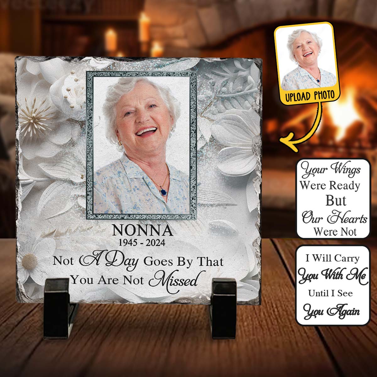 I'm Always With You - Personalized Memorial Square Shaped Stone