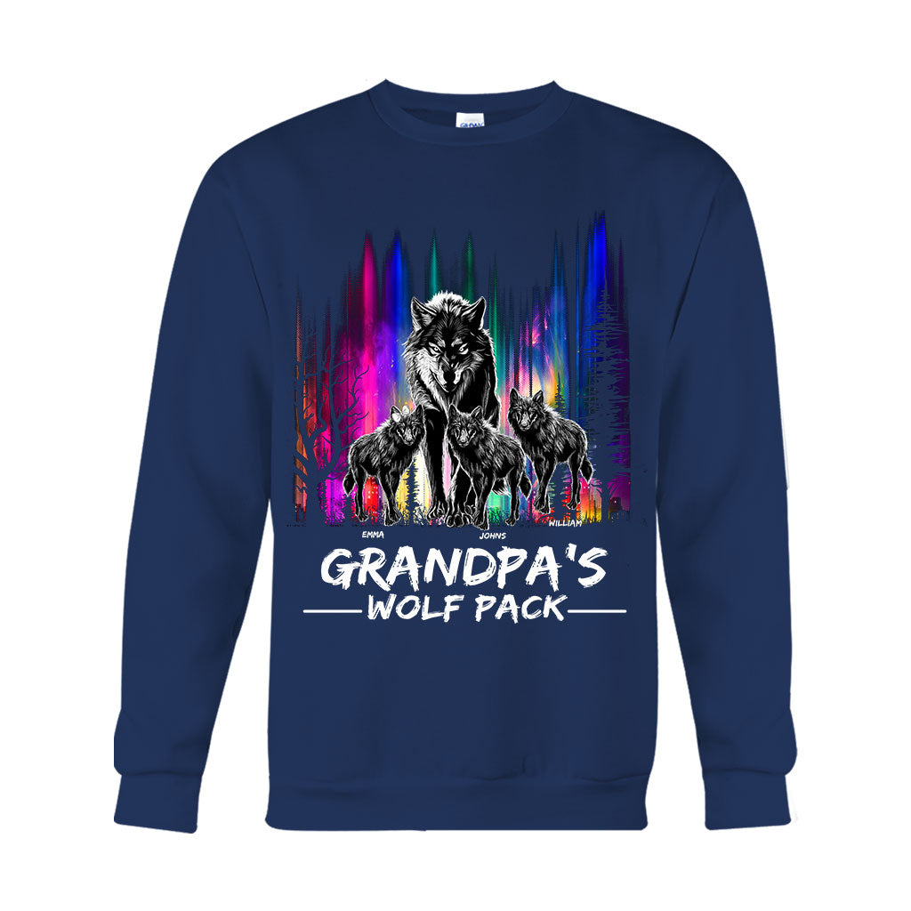 Grandpa's Wolf Pack - Personalized Grandpa T-shirt And Hoodie