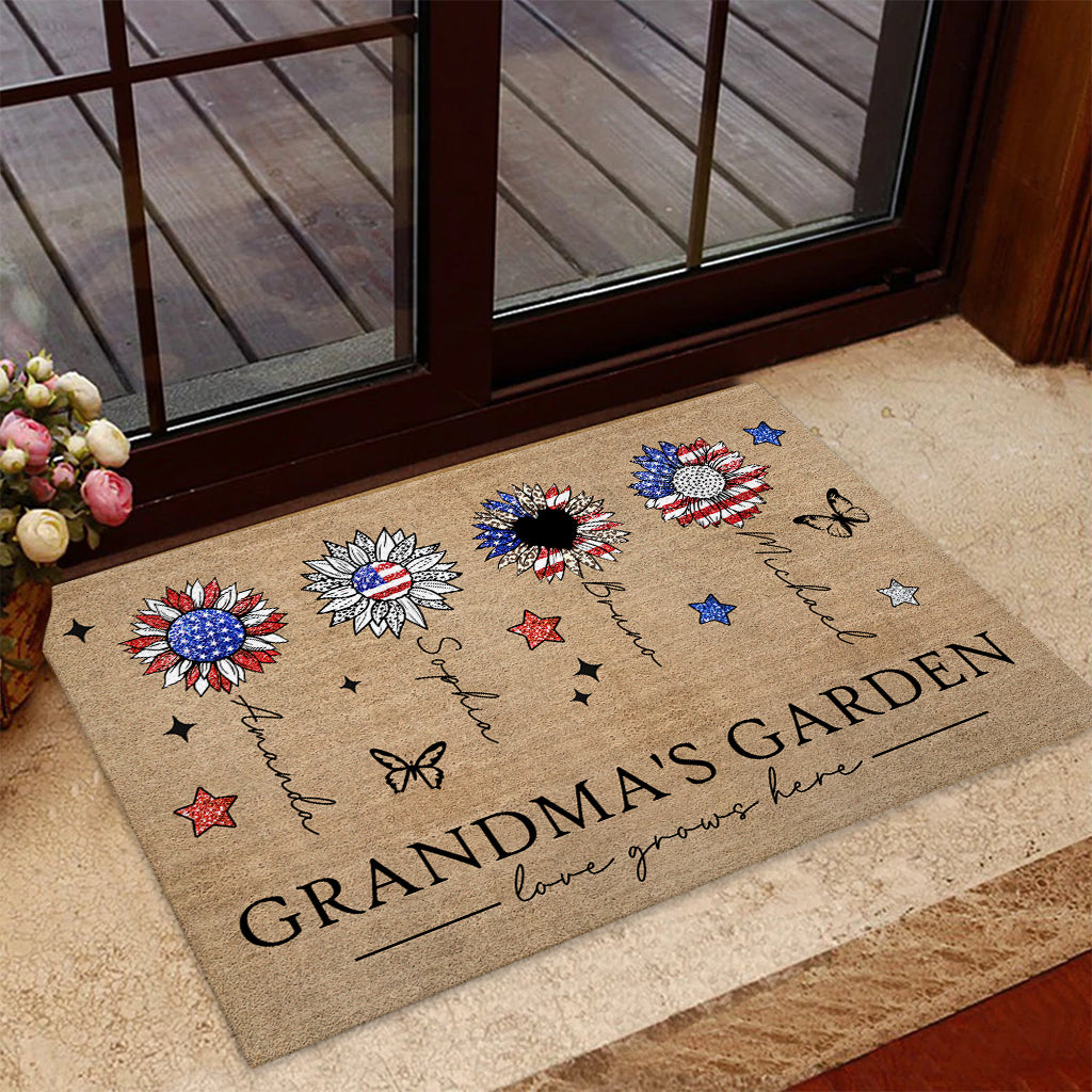 Grandma's Garden - Personalized Grandma Doormat