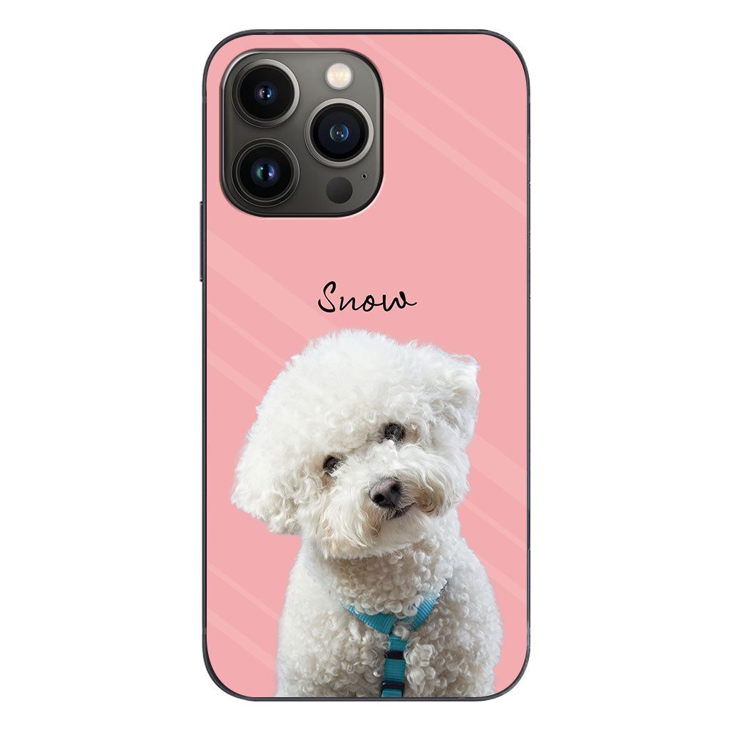 Lovely Dog Cat Pet Portrait - Personalized Dog Clear Phone Case