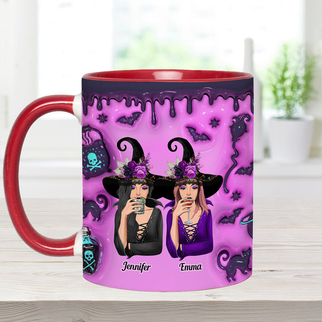 We're Not Sugar And Spice And Everything Nice Witch Best Friends - Personalized Bestie Accent Mug