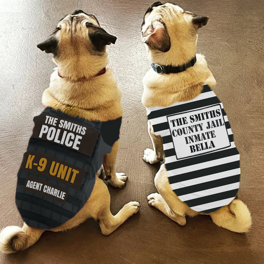 Police Officer K9 Unit Prisoner - Personalized Dog Pet Shirt