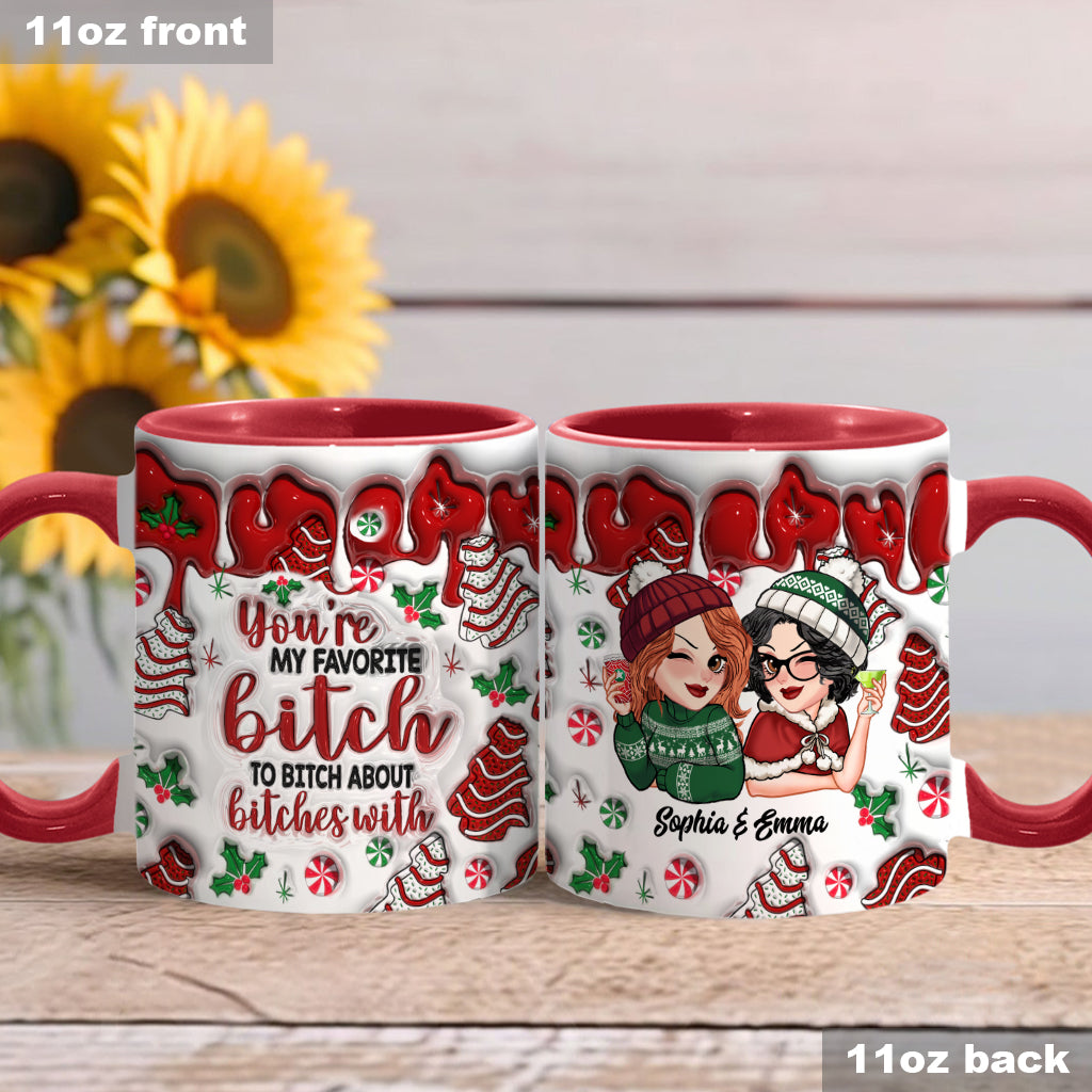 Best Bitches - Personalized Bestie Accent Mug