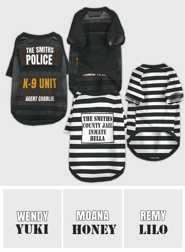Police Officer K9 Unit Prisoner - Personalized Dog Pet Shirt