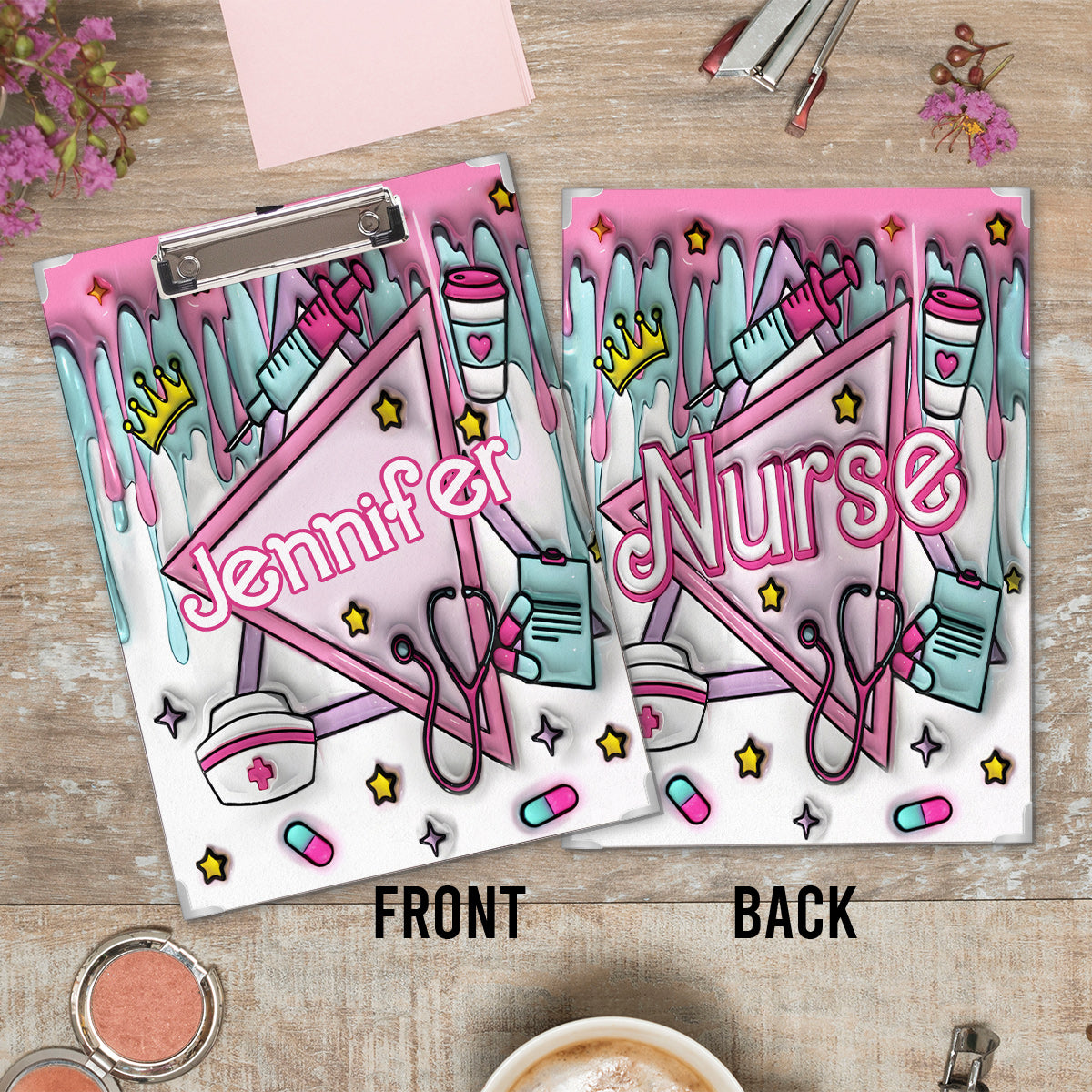Nurse Life Pink - Personalized Nurse Clipboard