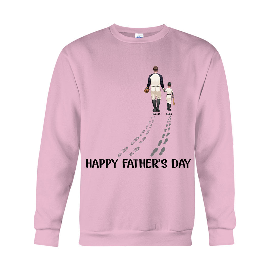 Happy Father's Day Baseball Dad - Personalized Baseball T-shirt And Hoodie