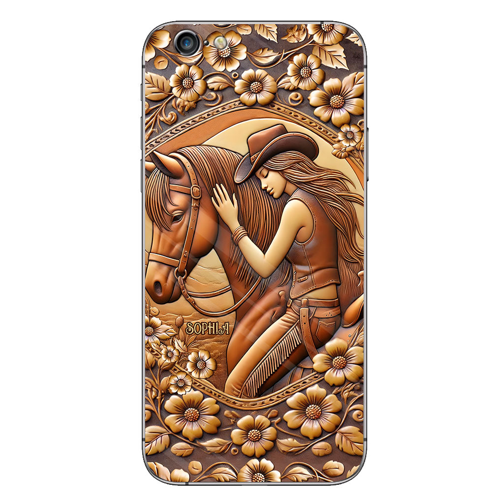 A Girl And Her Horse - Personalized Horse Phone Case