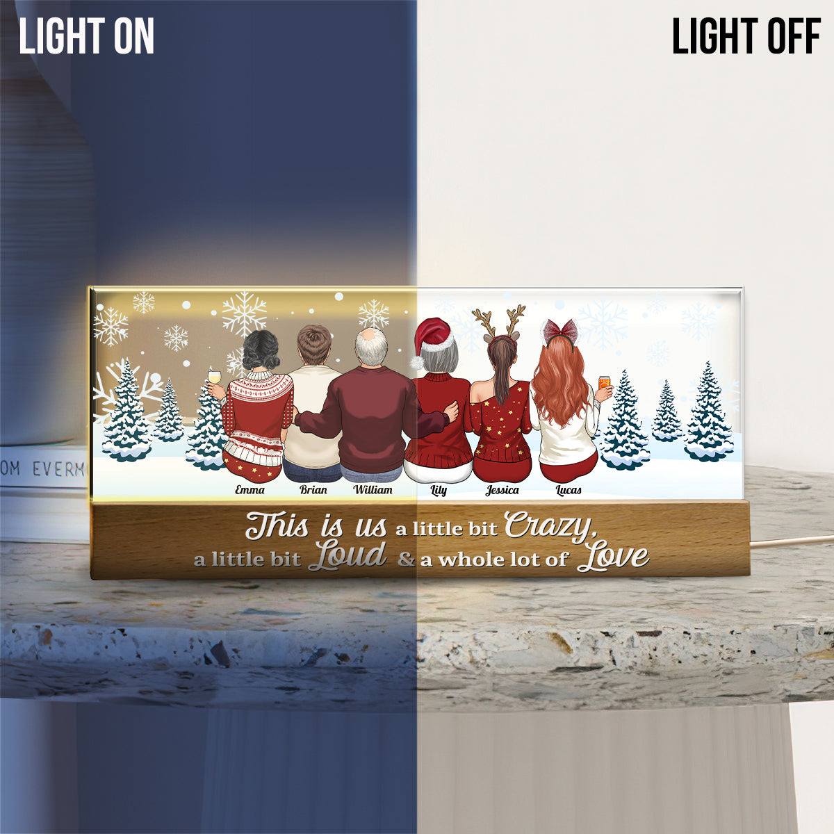 This Is Us - Personalized Family Custom LED Night Light
