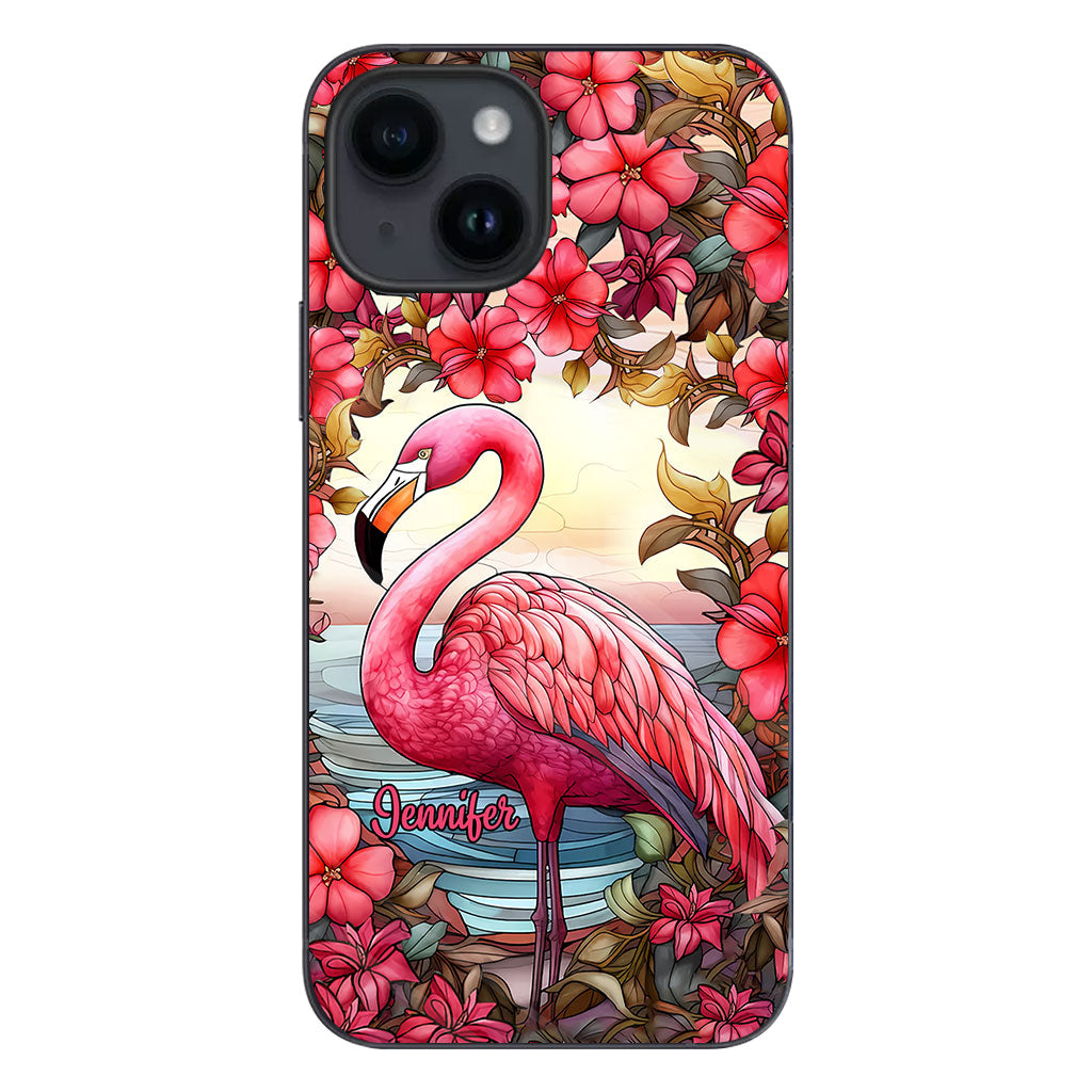 Love Flamingos - Personalized Flamingo Phone Case