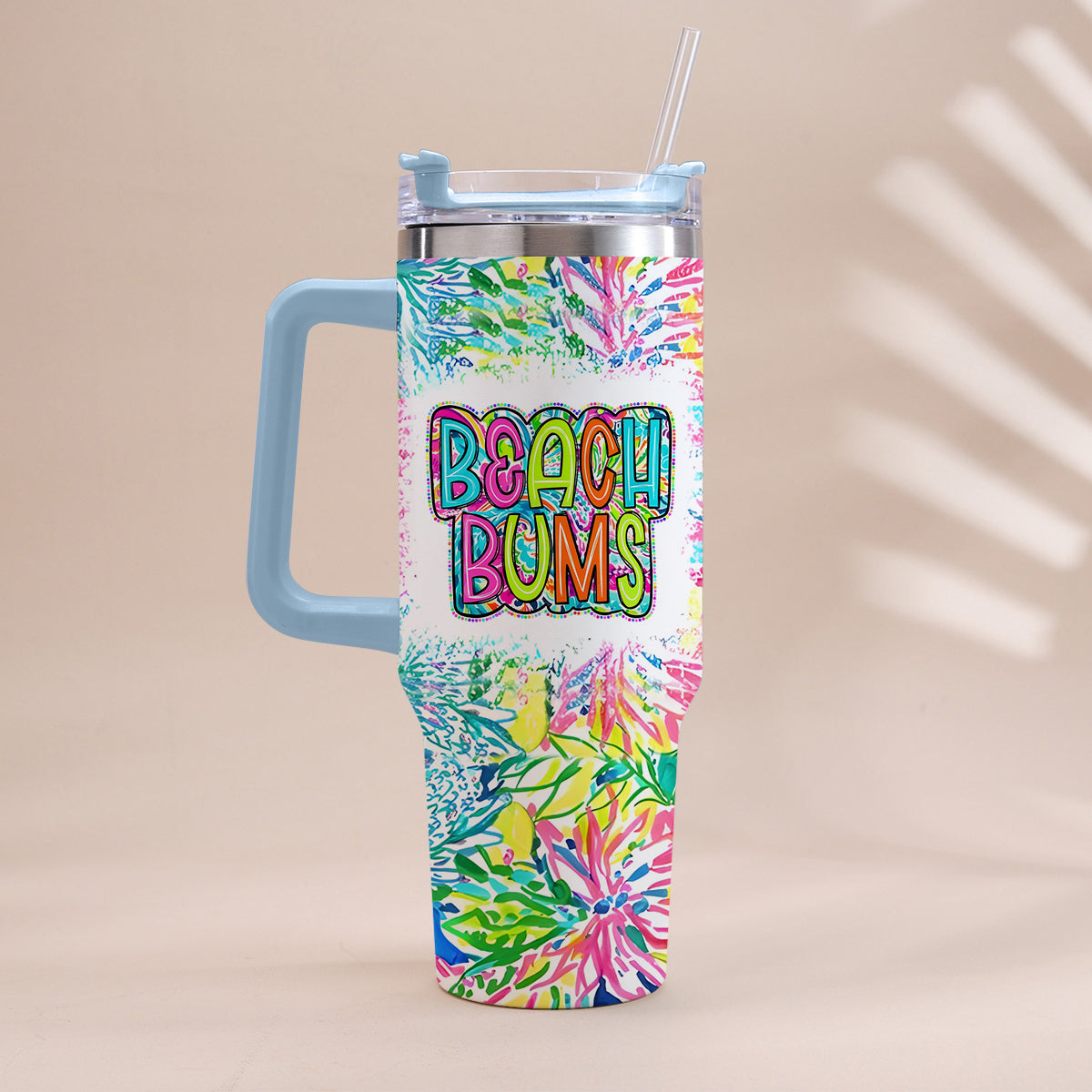 Beach Bum Besties - Personalized Sea Lover Tumbler With Handle
