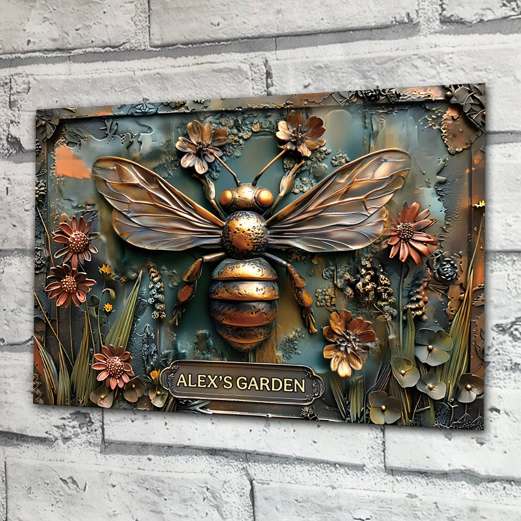 My Little Garden - Personalized Gardening Rectangle Metal Sign