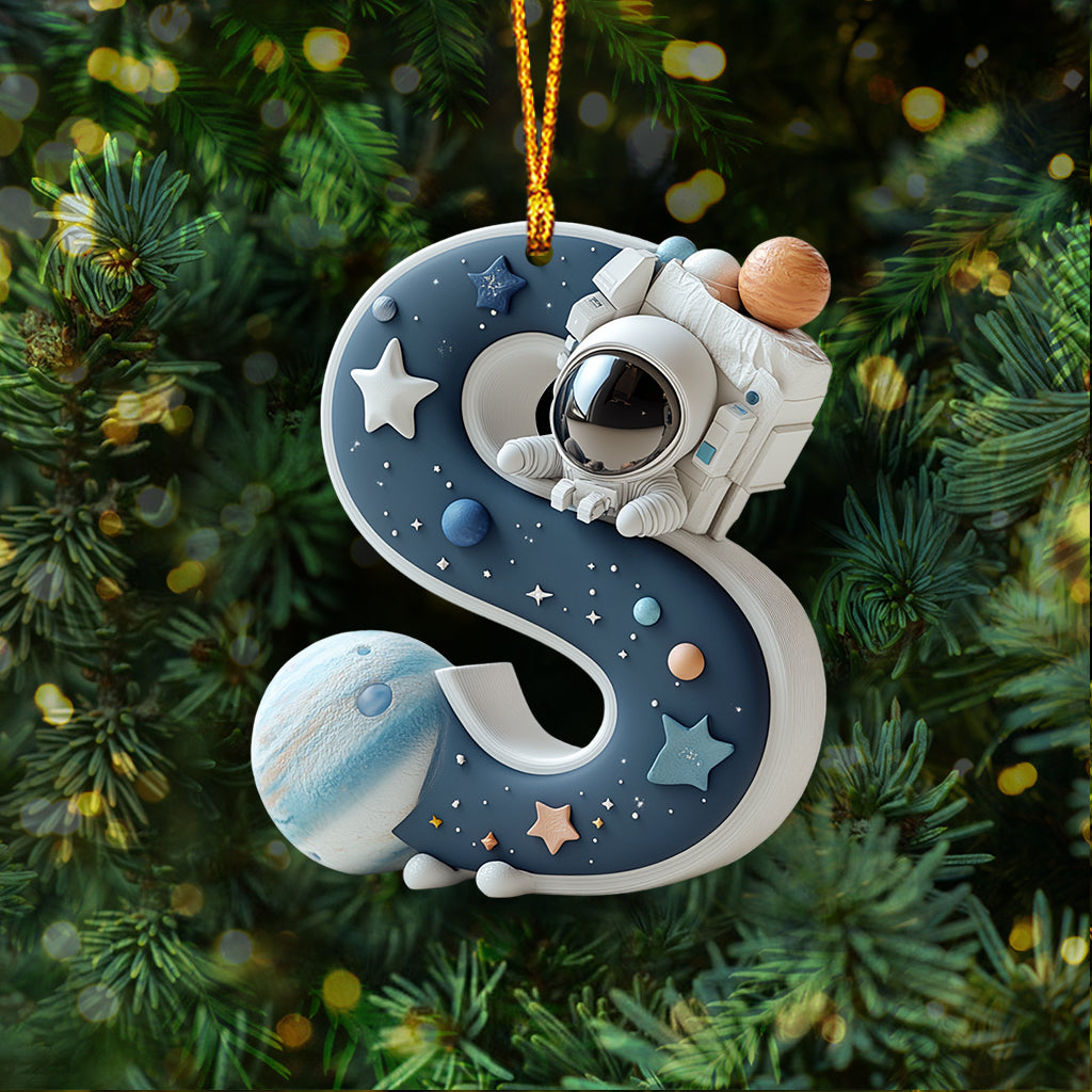 Space Letter Ornament - Personalized Kid Ornament