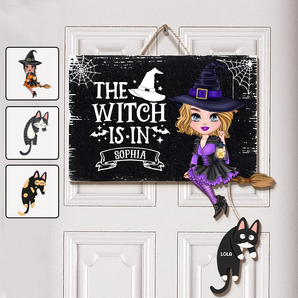 The Witch Is In - Personalized Witch Pallet Wood Sign