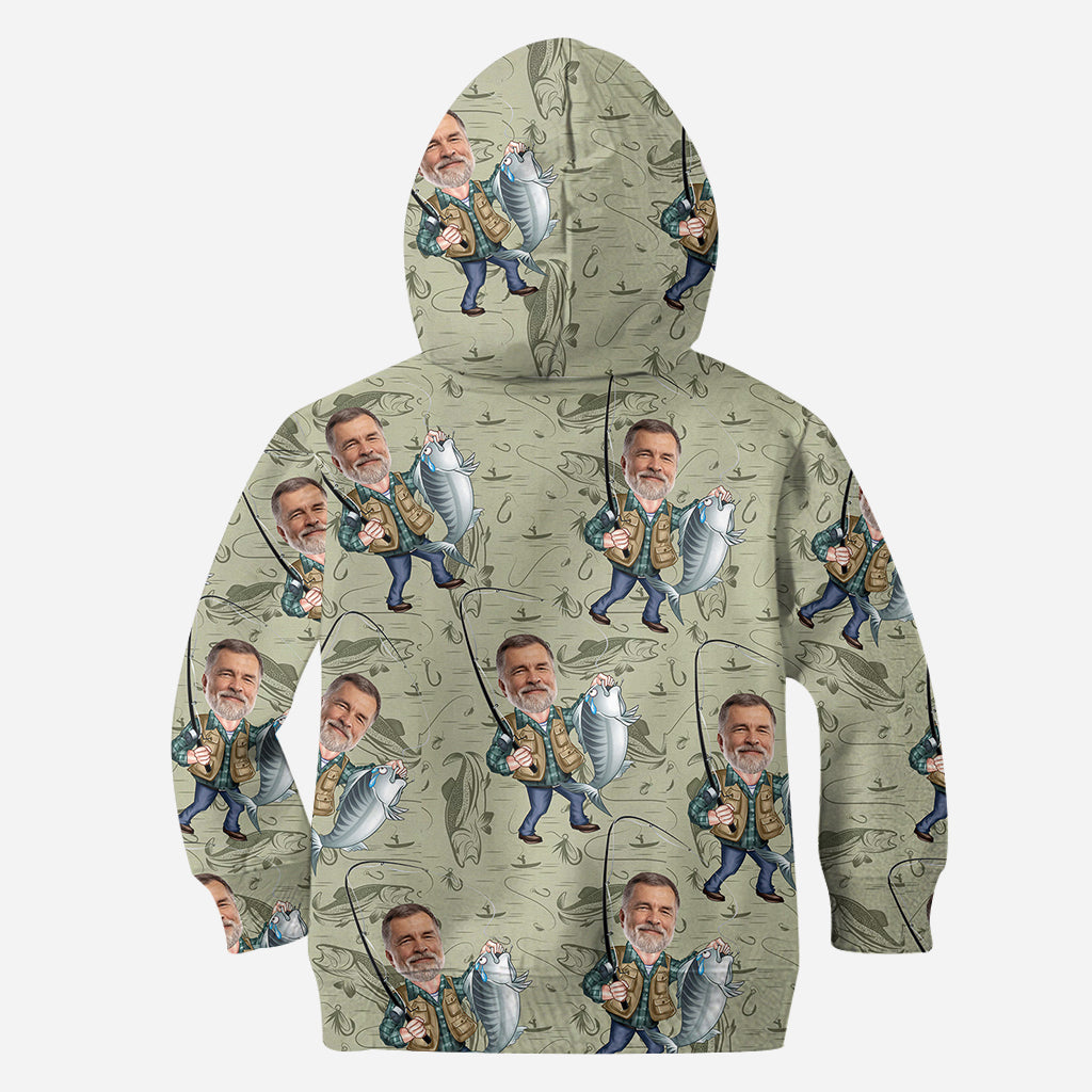 Funny Caricature Face - Personalized Fishing All Over Shirt