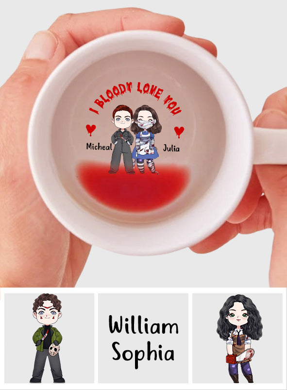 I Bloody Love You - Personalized Couple Hidden Message Mug