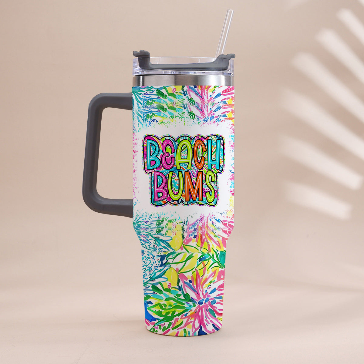 Beach Bum Besties - Personalized Sea Lover Tumbler With Handle