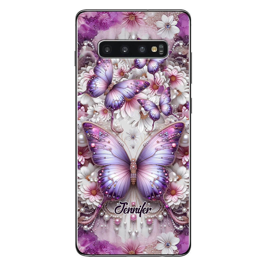 Floral Butterflies - Personalized Butterfly Phone Case