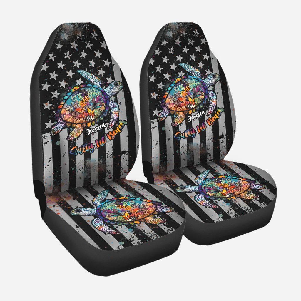 Salty Lil' Beach - Personalized Turtle Seat Covers