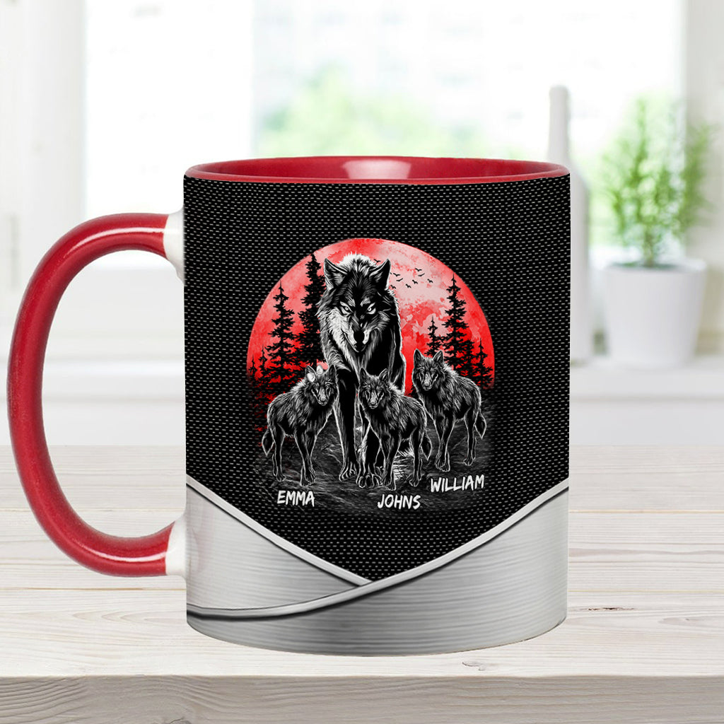 Papa Wolf - Personalized Grandpa Accent Mug