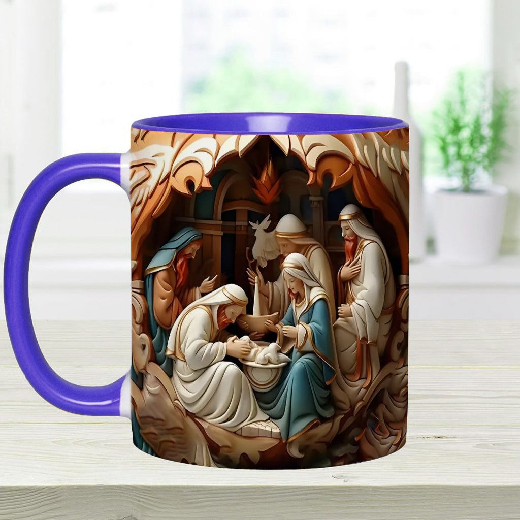 O Come Let Us Adore Him - Personalized Christian Accent Mug