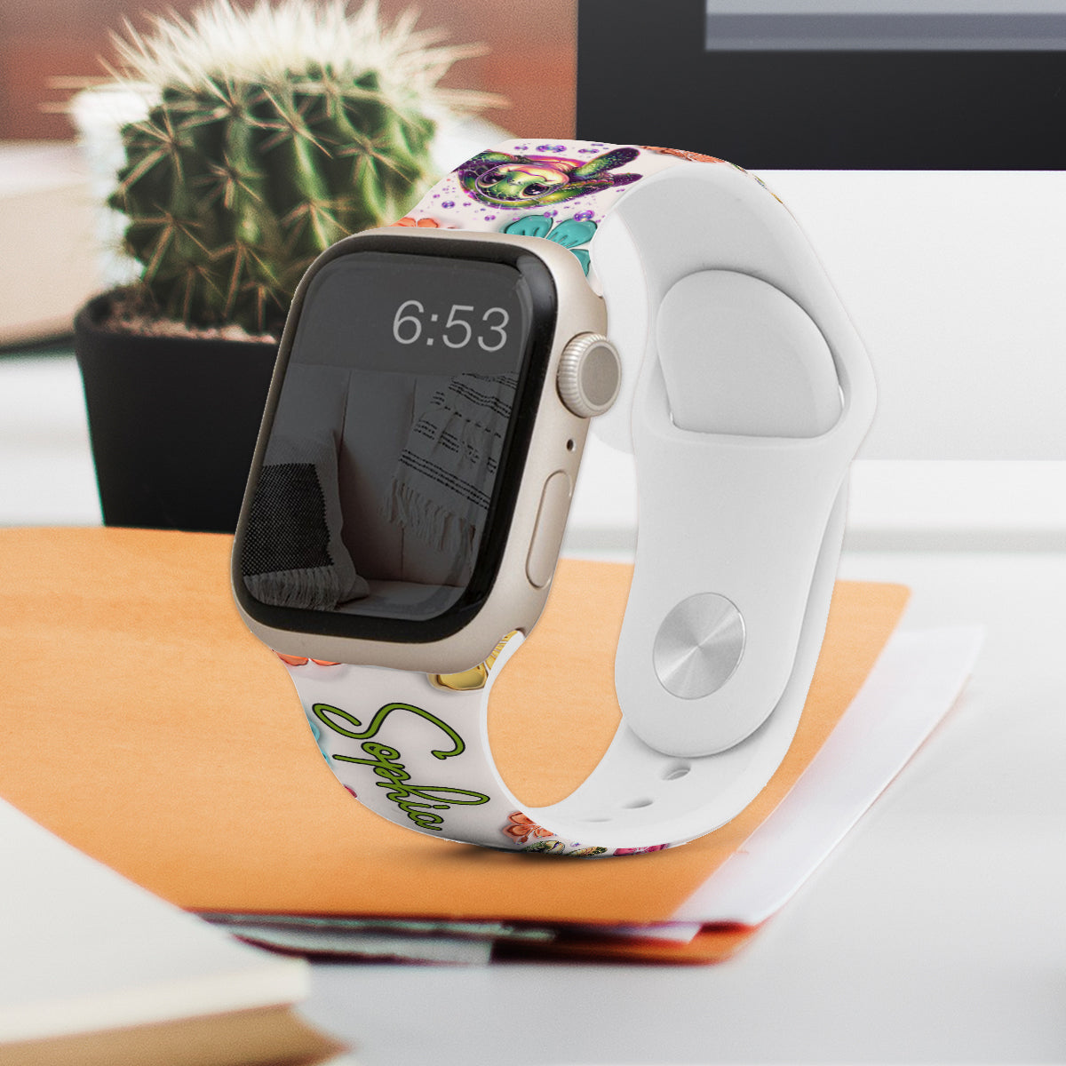 Summer Vibes Turle Lovers - Personalized Turtle Apple Watch Band