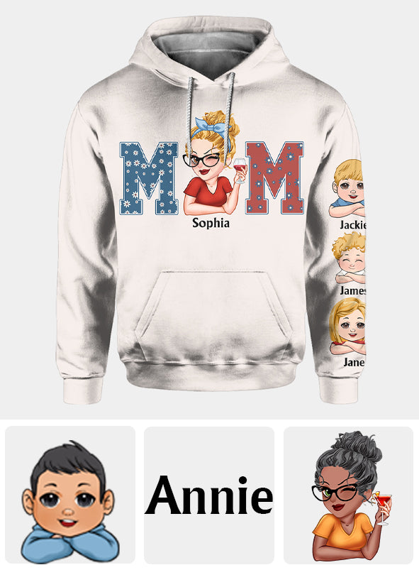 American Mama Any Title Vintage Retro Style - Personalized Mother All Over Shirt