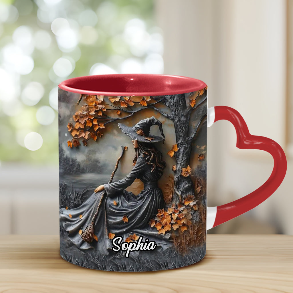 Beautiful Witch - Personalized Witch Heart Handle Mug