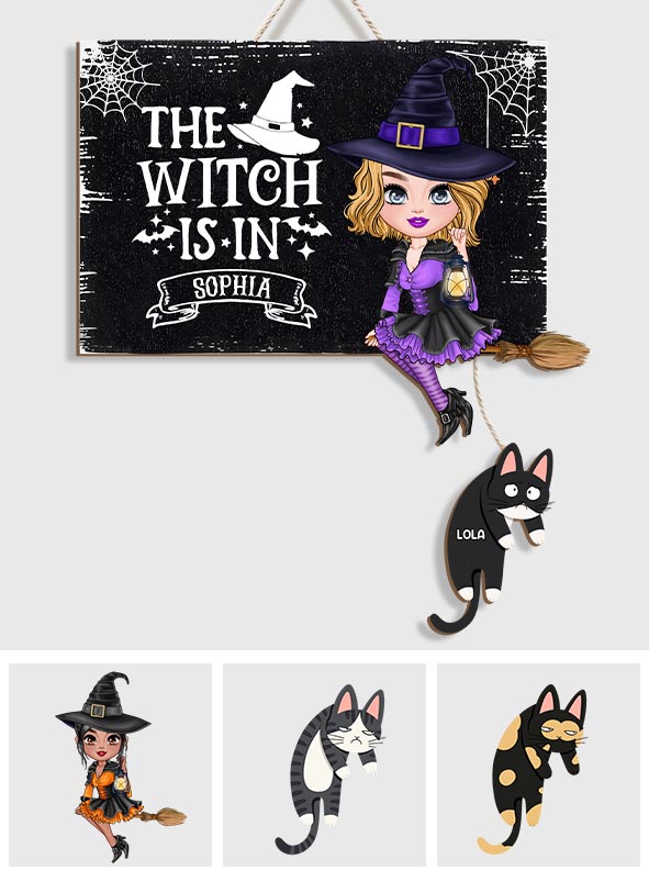 The Witch Is In - Personalized Witch Pallet Wood Sign