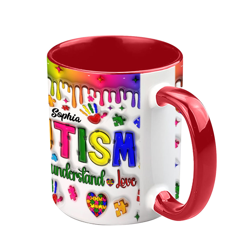 Autism Awareness - Personalized Autism Awareness Accent Mug