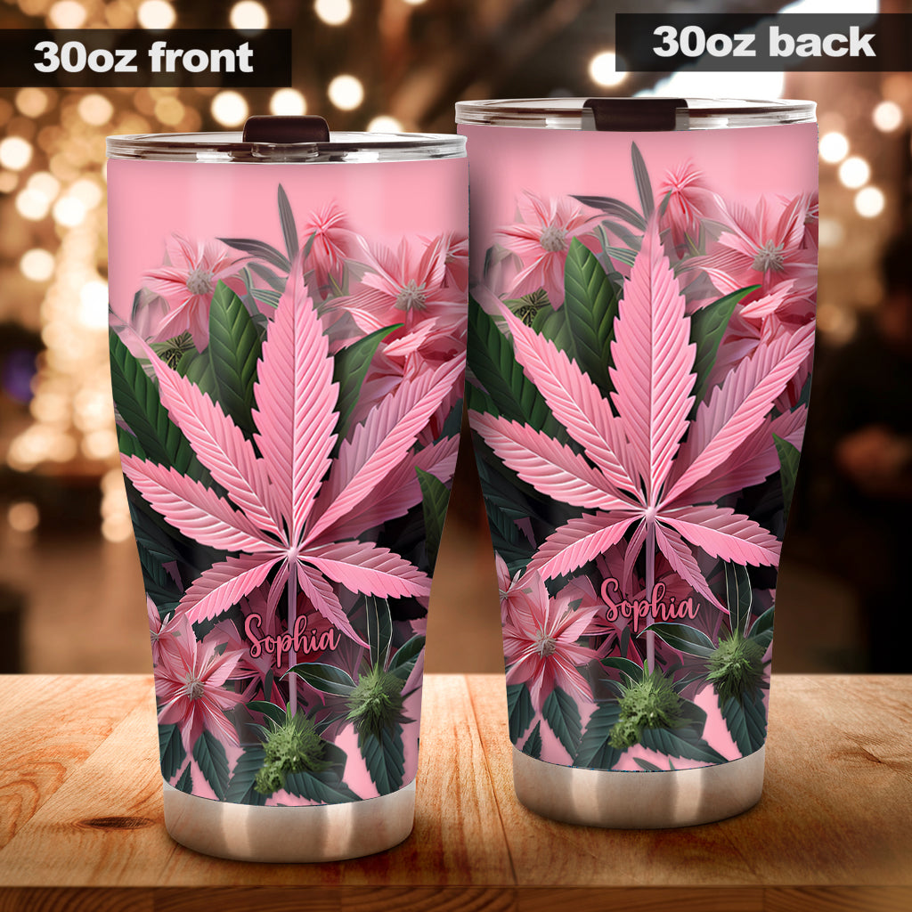 Pink Stoner Chick - Personalized Weed Tumbler