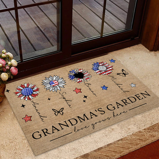 Grandma's Garden - Personalized Grandma Doormat