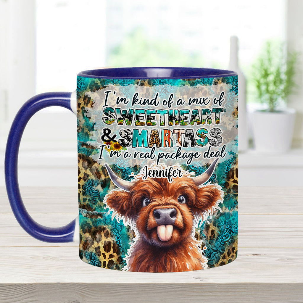 Sassy Highland Cow - Personalized Accent Mug