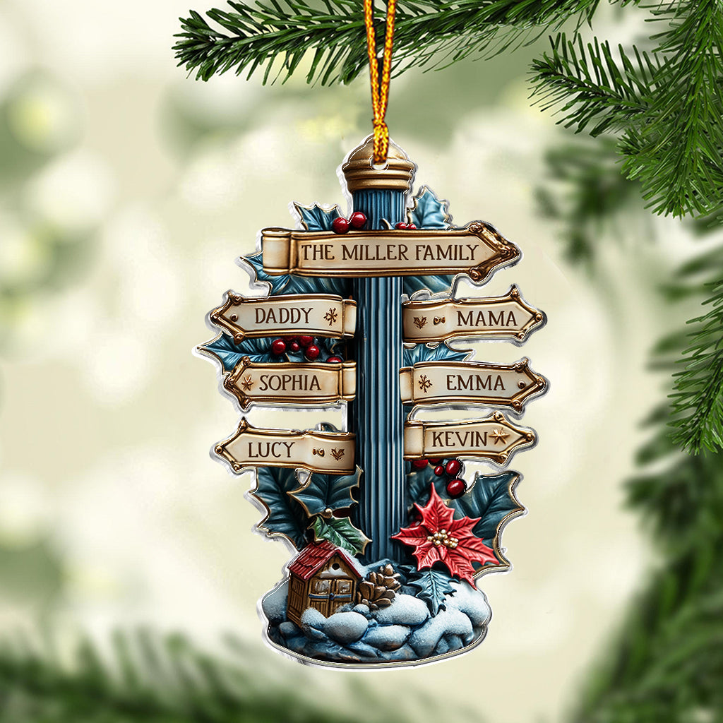 The Joy Of Christmas Is Family - Personalized Family Custom Shaped Ornament