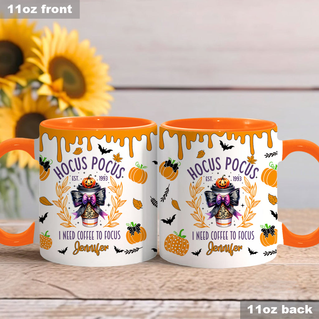 I Need Coffee - Personalized Witch Accent Mug