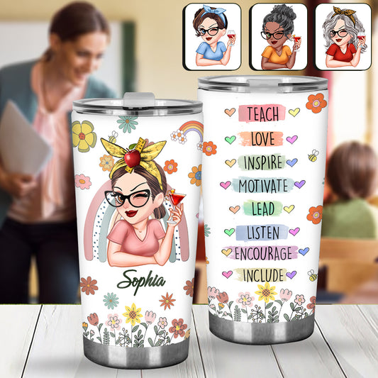 Teach Love Inspire - Personalized Teacher Tumbler