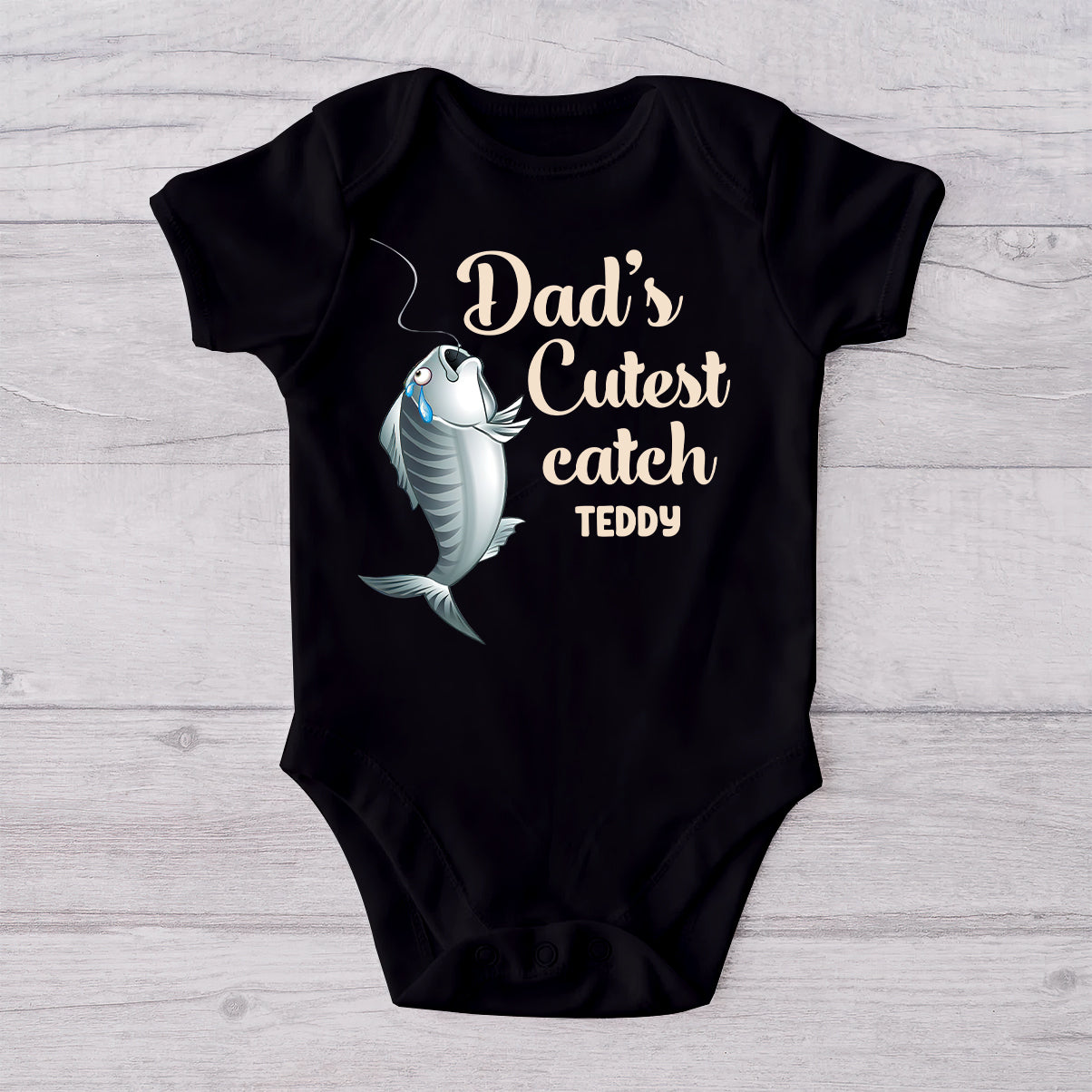 Reel Cool Dad - Personalized Fishing T-shirt And Baby Onesie
