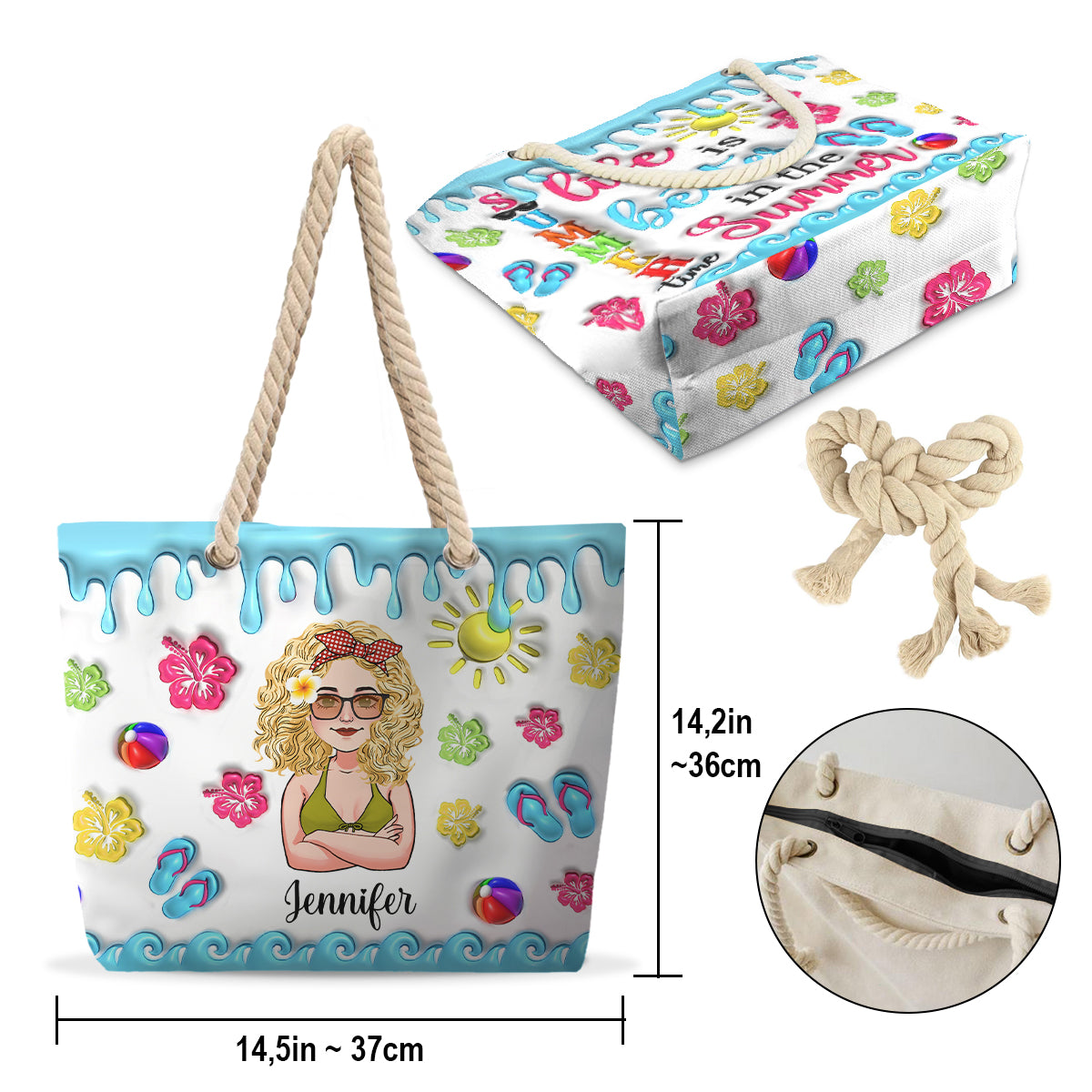 Life Is Better In Summer - Personalized Sea Lover Beach Bag
