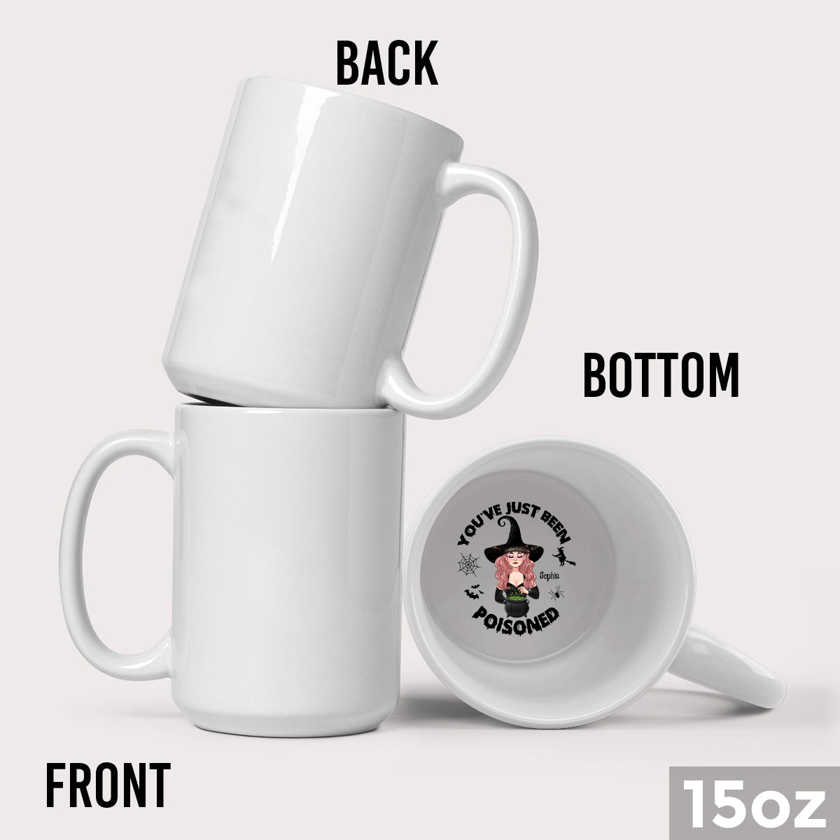 You've Just Been Poisoned - Personalized Witch Hidden Message Mug