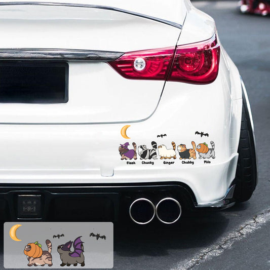 Happy Halloween - Personalized Cat Decal Die Cut