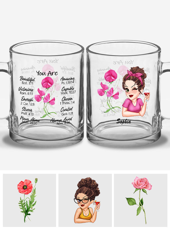 You Are Beautiful - Personalized Glass Mug
