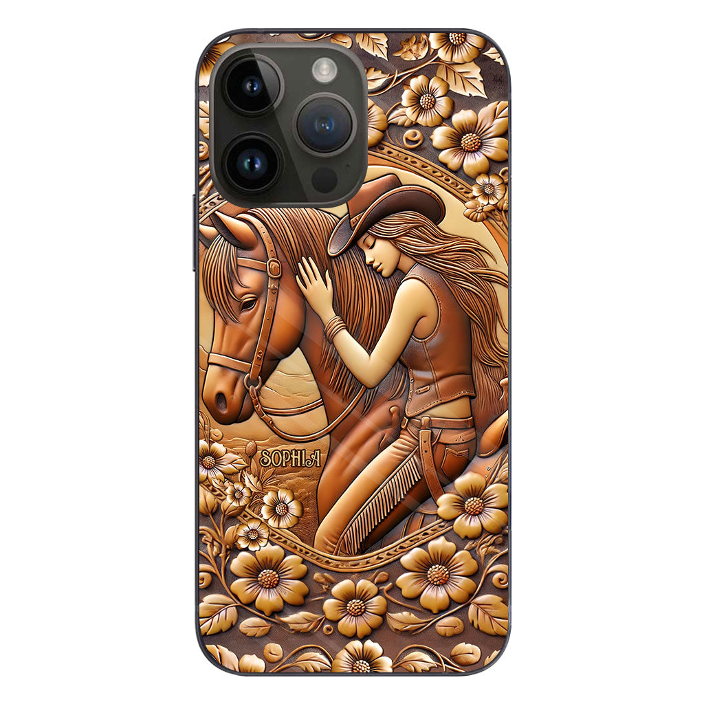 A Girl And Her Horse - Personalized Horse Phone Case