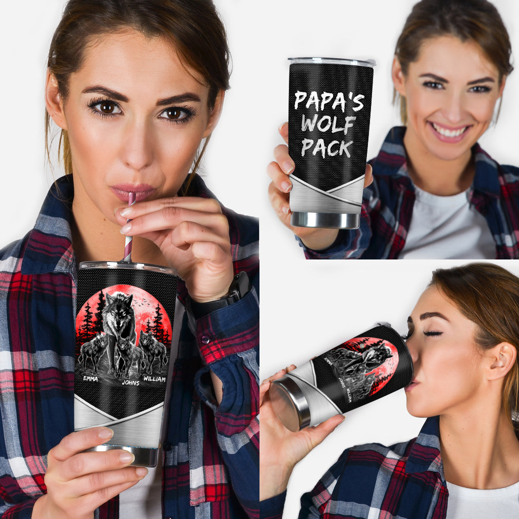 Papa Wolf - Personalized Father Tumbler