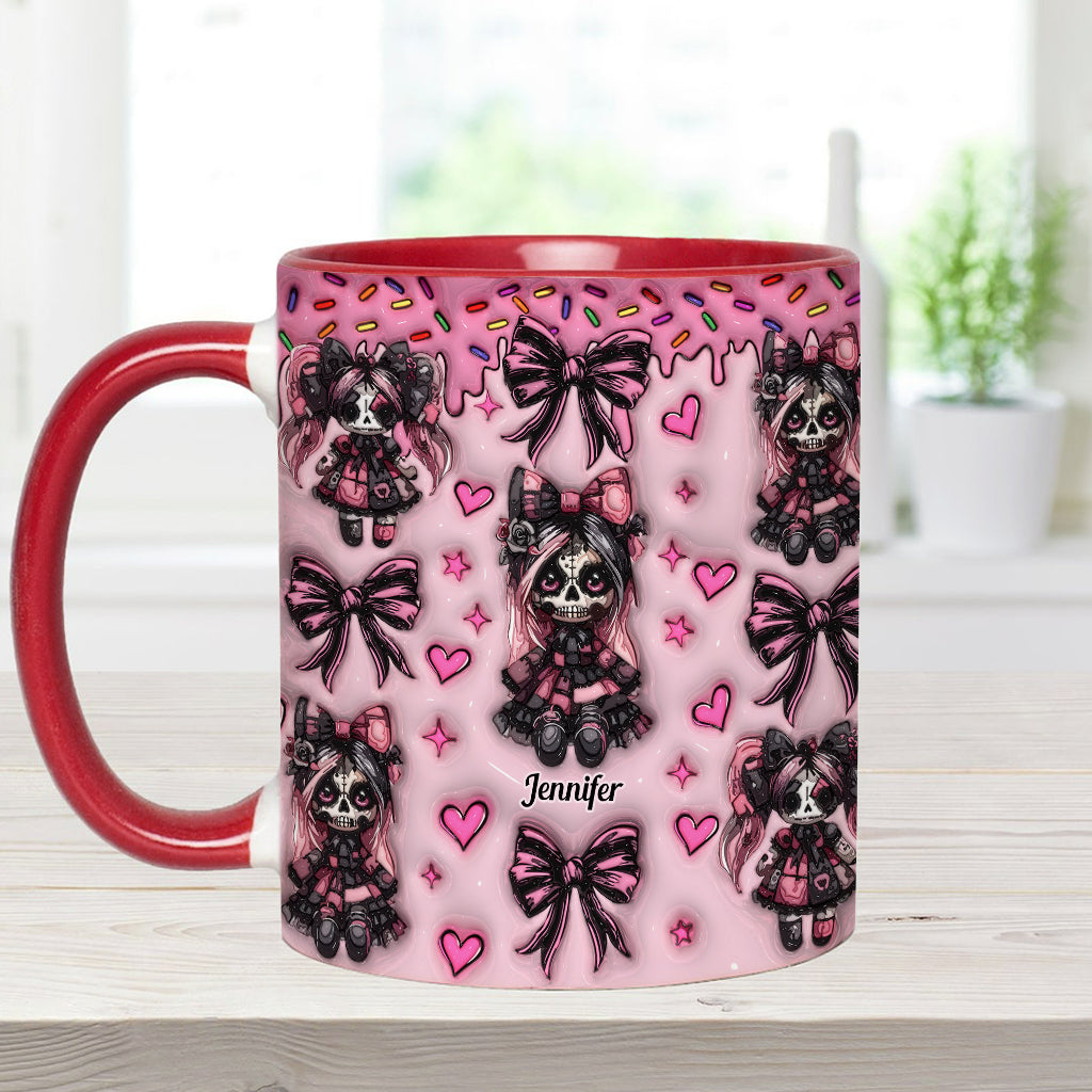 Sister Sister - Personalized Skull Accent Mug