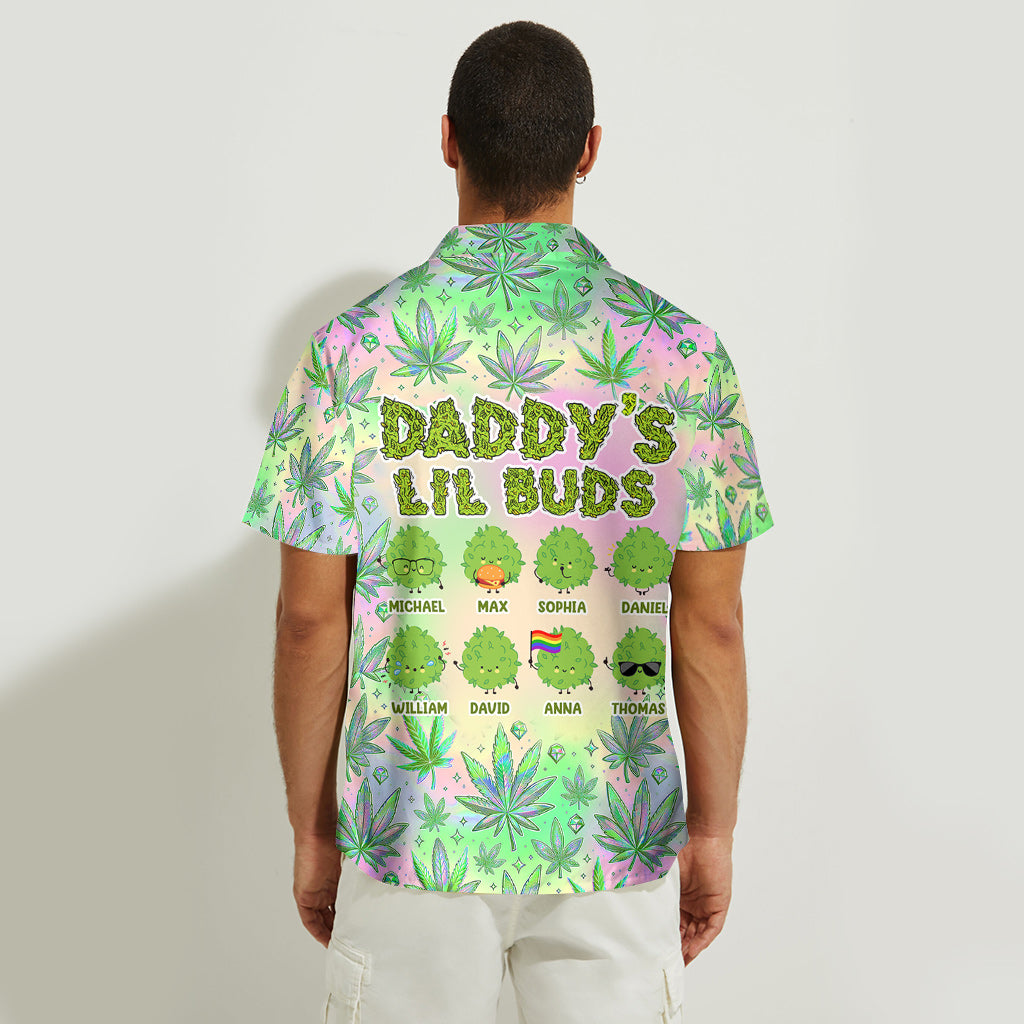 Daddy's Little Buds - Personalized Weed Hawaiian Shirt